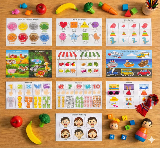 🌟 Toddler 10-in-1 Activity Binder for Kids (Ages 1–5)