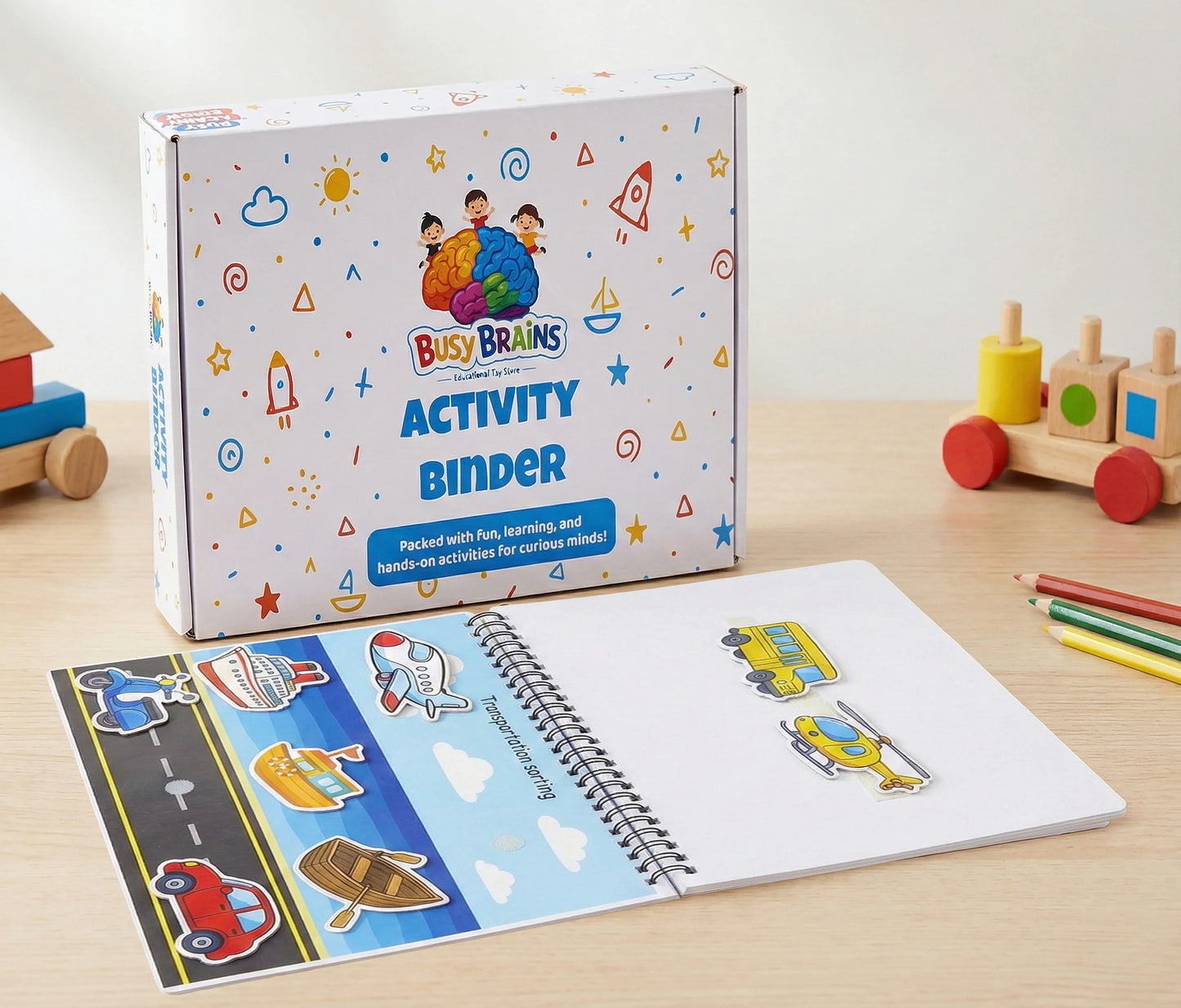 🌟 Toddler 10-in-1 Activity Binder & Busy Book for Toddlers (Ages 1–5)